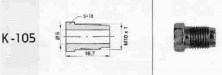 Koncovka brzdovej trubky M10x1 /K105