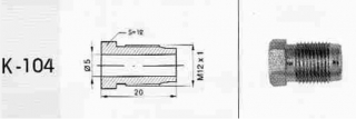 Koncovka brzdovej trubky M12x1 K104