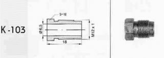Koncovka brzdovej trubky M12x1 K103