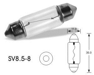 Žiarovka 12V 5W SV8-8,5 11x35mm C5W sulf Elta