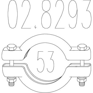 Francúzská spona 53mm MTS