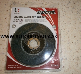 Lamelový brusný kotúč 125X22.2mm hrubosť 80